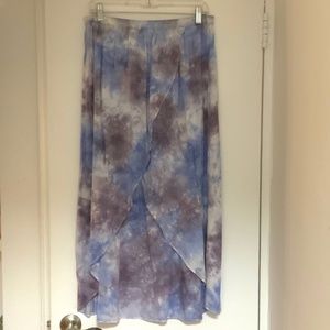 American Eagle tie-dye midi skirt crossover NWT
